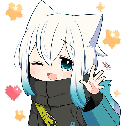 😉 Стикер «Белый котенок» для Telegram