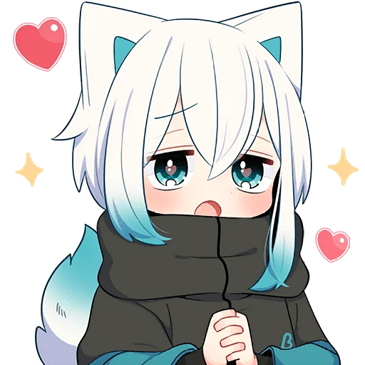 😍 Стикер «Белый котенок» для Telegram