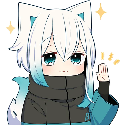 ✋ Стикер «Белый котенок» для Telegram
