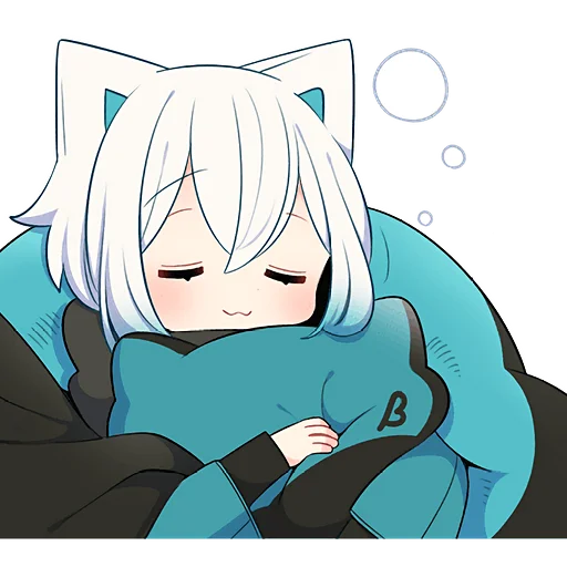 😴 Стикер «Белый котенок» для Telegram
