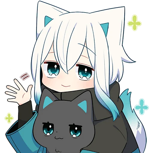 👋 Стикер «Белый котенок» для Telegram
