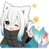 😉 Эмодзи «Белый котенок» для Telegram