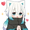 😍 Эмодзи «Белый котенок» для Telegram