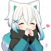 🥰 Эмодзи «Белый котенок» для Telegram
