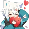 💘 Эмодзи «Белый котенок» для Telegram