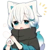 🍙 Эмодзи «Белый котенок» для Telegram