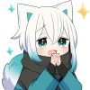 🤩 Эмодзи «Белый котенок» для Telegram