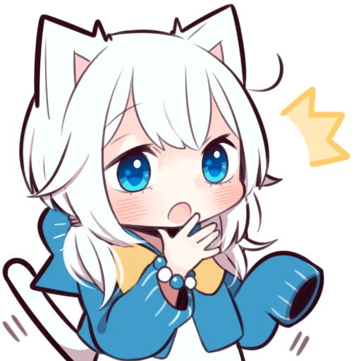 🫢 Стикер «Белая кошечка» для Telegram