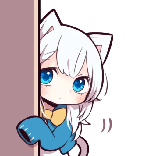 😯 Стикер «Белая кошечка» для Telegram