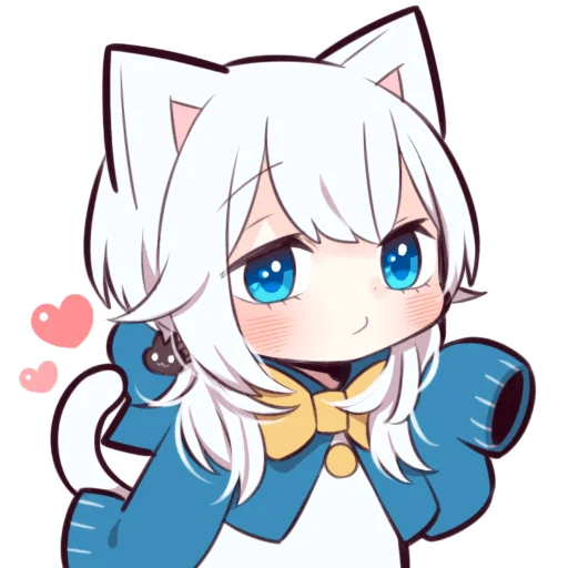 😘 Стикер «Белая кошечка» для Telegram