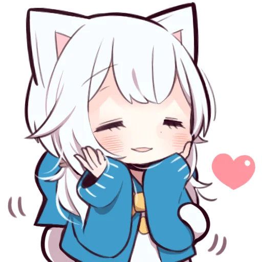🥰 Стикер «Белая кошечка» для Telegram