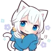 🥰 Эмодзи «Белая кошечка» для Telegram
