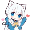 ☺️ Эмодзи «Белая кошечка» для Telegram