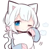🥱 Эмодзи «Белая кошечка» для Telegram