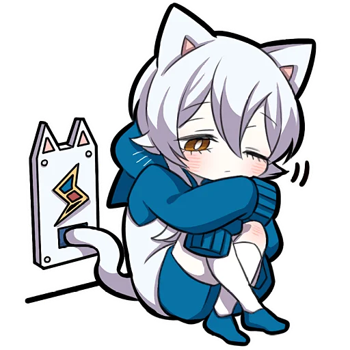 😒 Стикер «Белый котенок 4» для Telegram