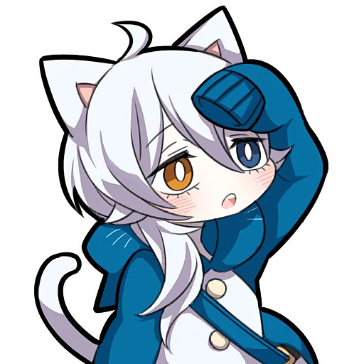 👋 Стикер «Белый котенок 4» для Telegram
