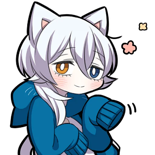 ☺️ Стикер «Белый котенок 4» для Telegram
