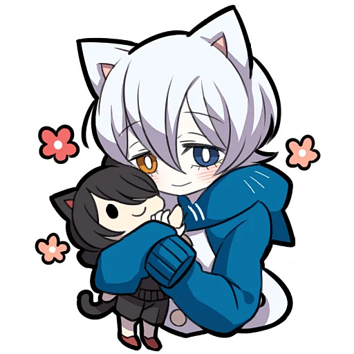 🤗 Стикер «Белый котенок 4» для Telegram
