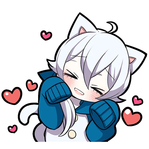🥰 Стикер «Белый котенок 4» для Telegram