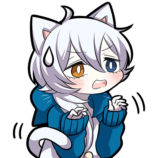 😫 Стикер «Белый котенок 4» для Telegram