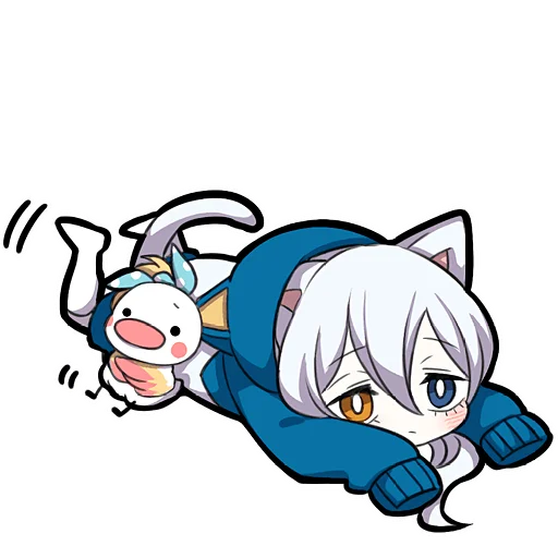 🫠 Стикер «Белый котенок 4» для Telegram