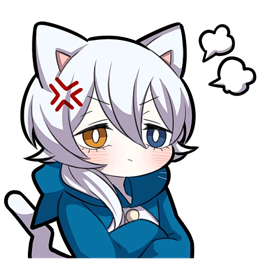 😤 Стикер «Белый котенок 4» для Telegram