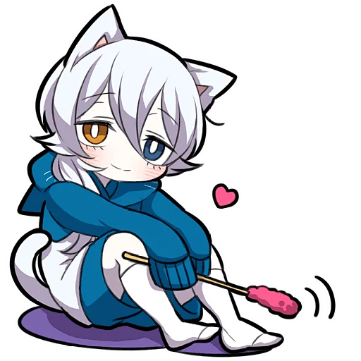 😏 Стикер «Белый котенок 4» для Telegram