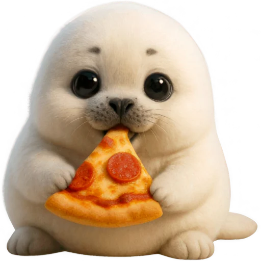 🍕 Стикер «Белый тюлень» для Telegram