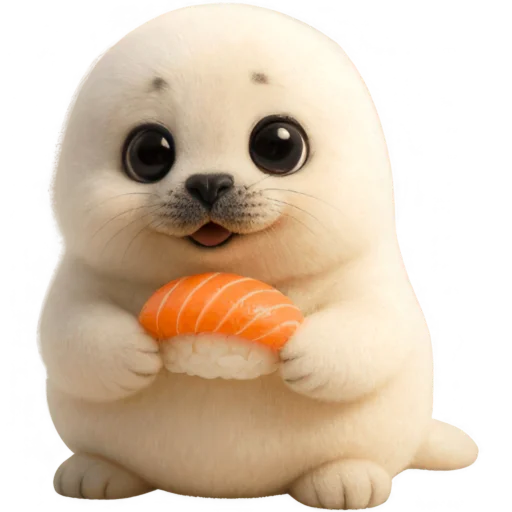 🍣 Стикер «Белый тюлень» для Telegram