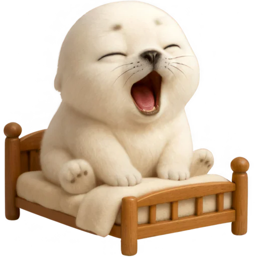 🥱 Стикер «Белый тюлень» для Telegram