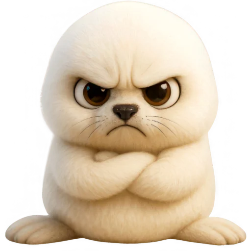 😤 Стикер «Белый тюлень» для Telegram
