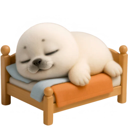 😴 Стикер «Белый тюлень» для Telegram