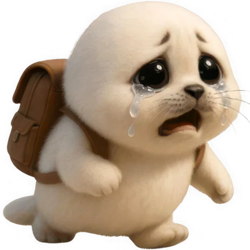 😭 Стикер «Белый тюлень» для Telegram