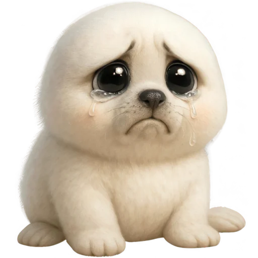😭 Стикер «Белый тюлень» для Telegram