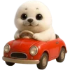 🚗 Эмодзи «Белый тюлень» для Telegram