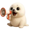 📢 Эмодзи «Белый тюлень» для Telegram