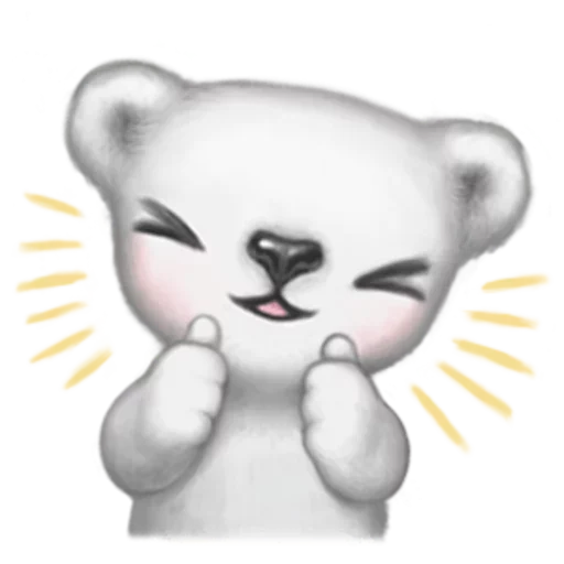 🤐 Стикер «White Bear» для Telegram
