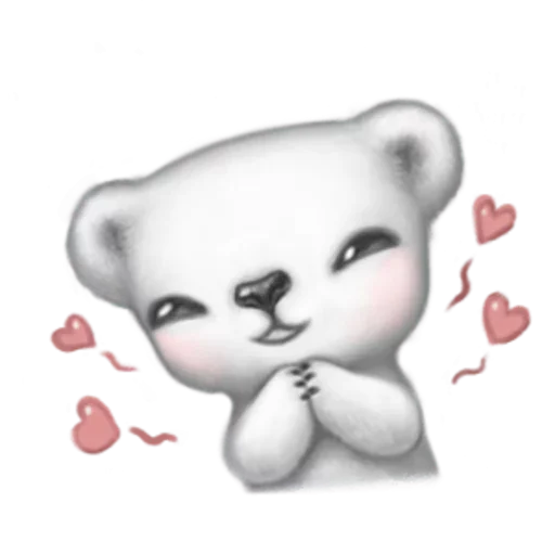😵 Стикер «White Bear» для Telegram