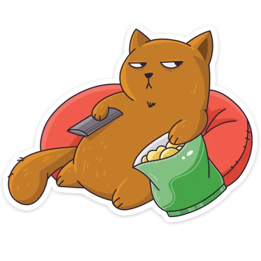 📺 Стикер «Девочка-панда и кот Барсик» для Telegram
