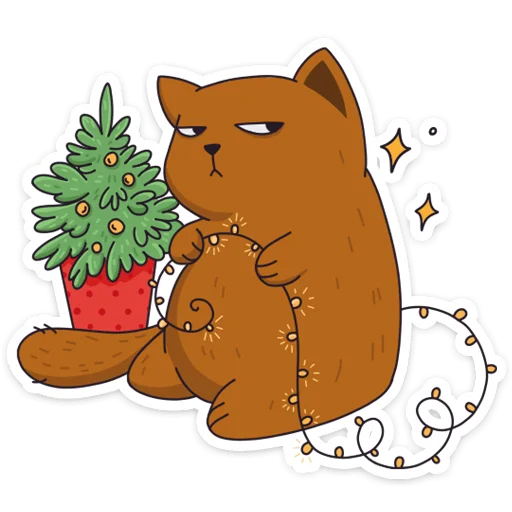 😕 Стикер «Девочка-панда и кот Барсик» для Telegram