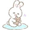 🤗 Эмодзи «White Bunny Emoji» для Telegram