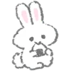 🍽 Эмодзи «White Bunny Emoji» для Telegram