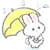 ☔️ Эмодзи «White Bunny Emoji» для Telegram
