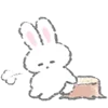 😮‍💨 Эмодзи «White Bunny Emoji» для Telegram