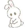 😢 Эмодзи «White Bunny Emoji» для Telegram