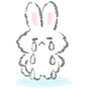 😭 Эмодзи «White Bunny Emoji» для Telegram
