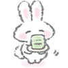 🍽 Эмодзи «White Bunny Emoji» для Telegram