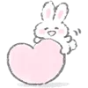 ❤️ Эмодзи «White Bunny Emoji» для Telegram