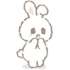 😢 Эмодзи «White Bunny Emoji» для Telegram