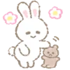 🤗 Эмодзи «White Bunny Emoji» для Telegram